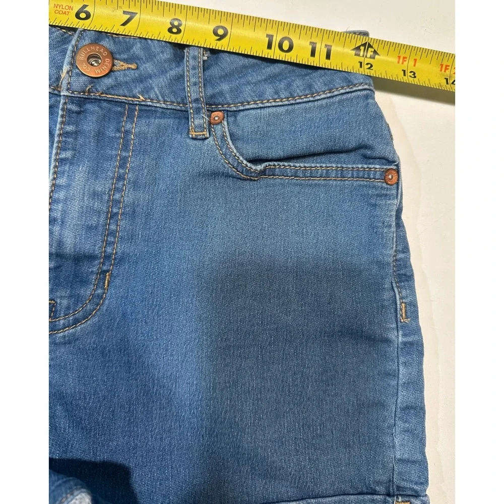 Bullhead Denim Co Jean Shorts Women 3 Blue Super High Rise Shorty Cut Off Summer